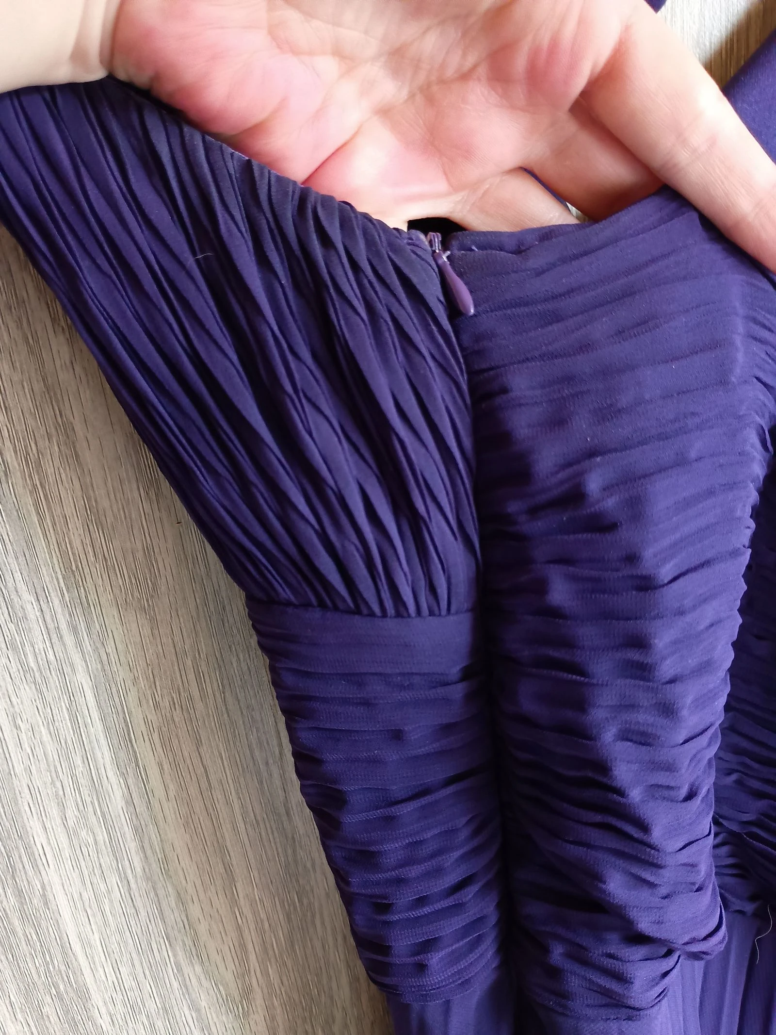 Elegante paarse halter maxi jurk,kleed. Merk Zaffiro. Maat 36-38 – photo 4